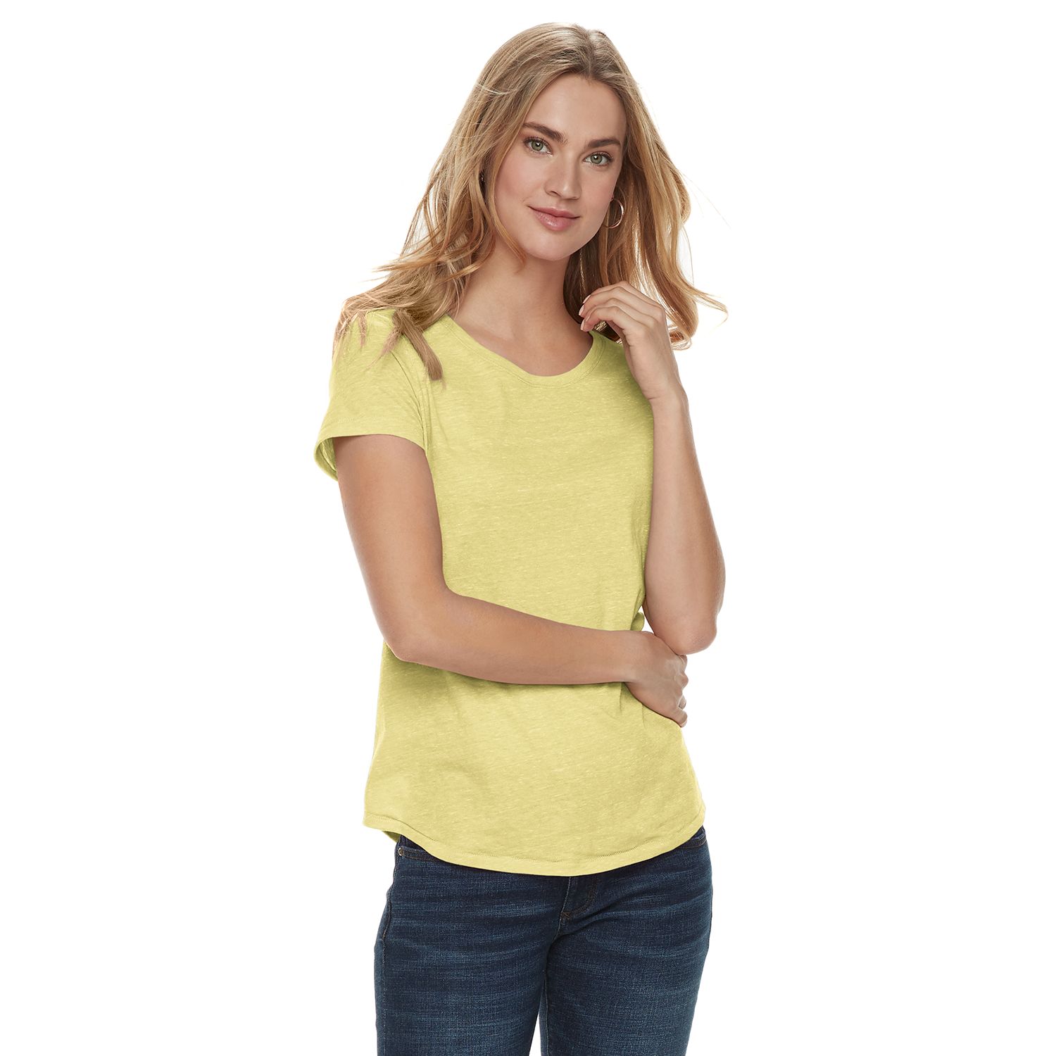 kohls yellow tops