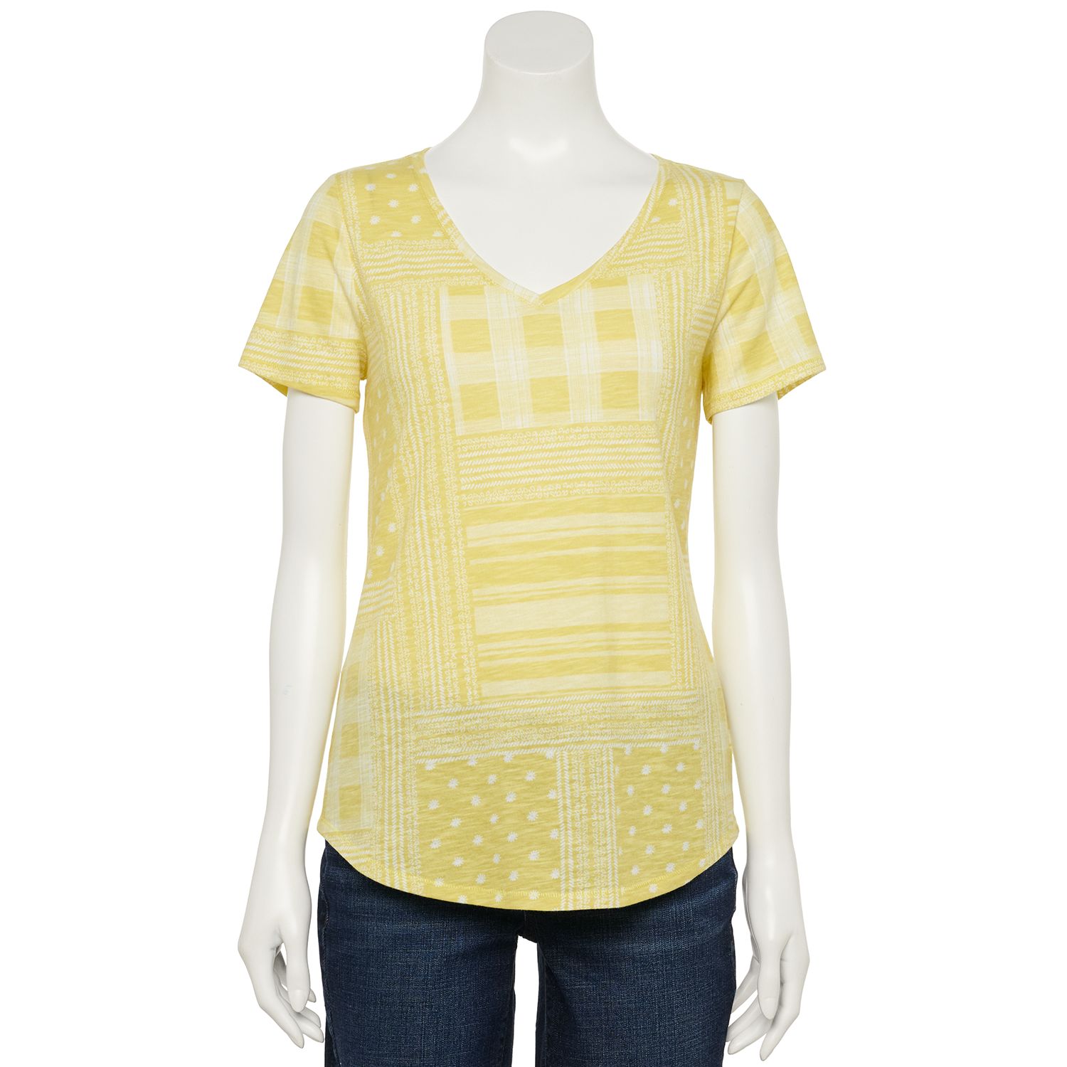 kohls yellow tops