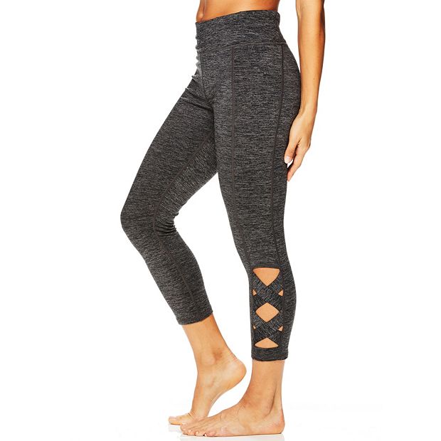 Womens Black Gaiam Yoga Pants