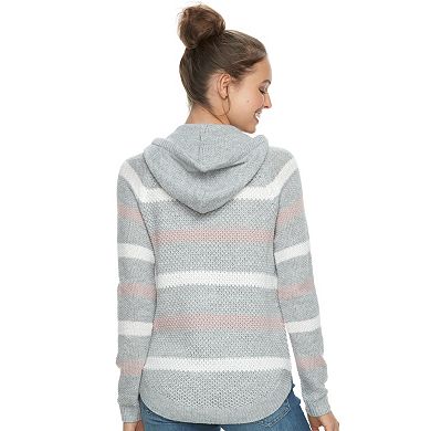 Juniors' Cloud Chaser Hooded Knit Top