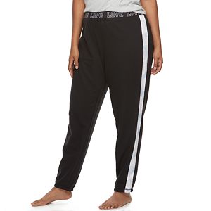 Juniors' Plus Size SO® Pajamas: Velour Piecing Jogger Pants