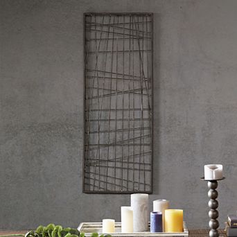 INK+IVY Savoy Distressed Black Metal Wall Decor
