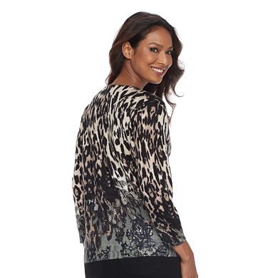 Women's Cathy Daniels Leopard Print Sweater 