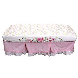Nurture Basix 2-pc. Pink Garden Dust Ruffle & Crib Sheet Starter Set