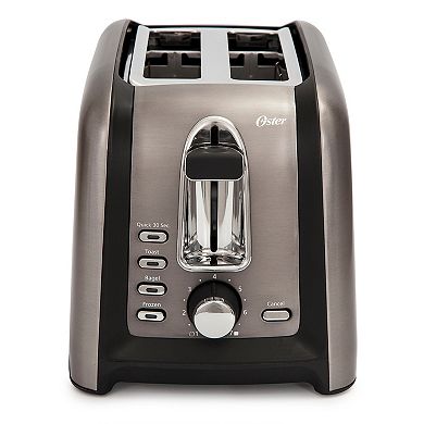 Oster 2-Slice Black Stainless Steel Toaster 