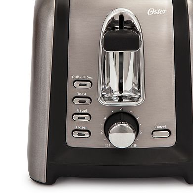 Oster 2-Slice Black Stainless Steel Toaster 