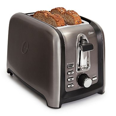 Oster 2-Slice Black Stainless Steel Toaster