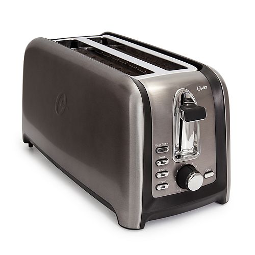 Oster 4Slice Black Stainless Steel Toaster