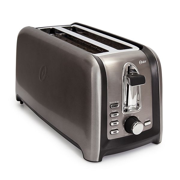 4-Slice Classic Metal Toaster (Black & Brushed Stainless Steel