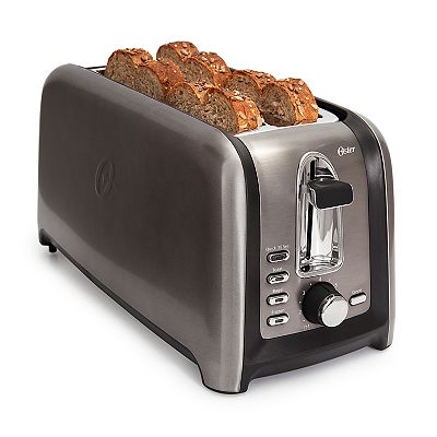 Oster 4 Slice Black Stainless Steel Toaster