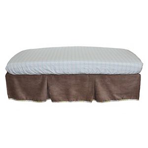 Nurture Basix 2-pc. Cocoa Shades Pleated Dust Ruffle & Blue Links Crib Sheet Starter Set