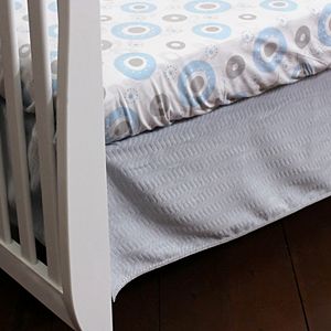 Nurture Gray Chevron Dust Ruffle