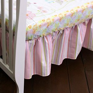 Nurture Pink Stripe Dust Ruffle