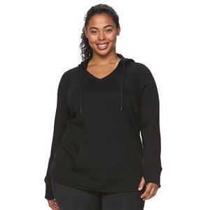 Plus Size Tek Gear® Fleece-Lined V-Neck Hoodie