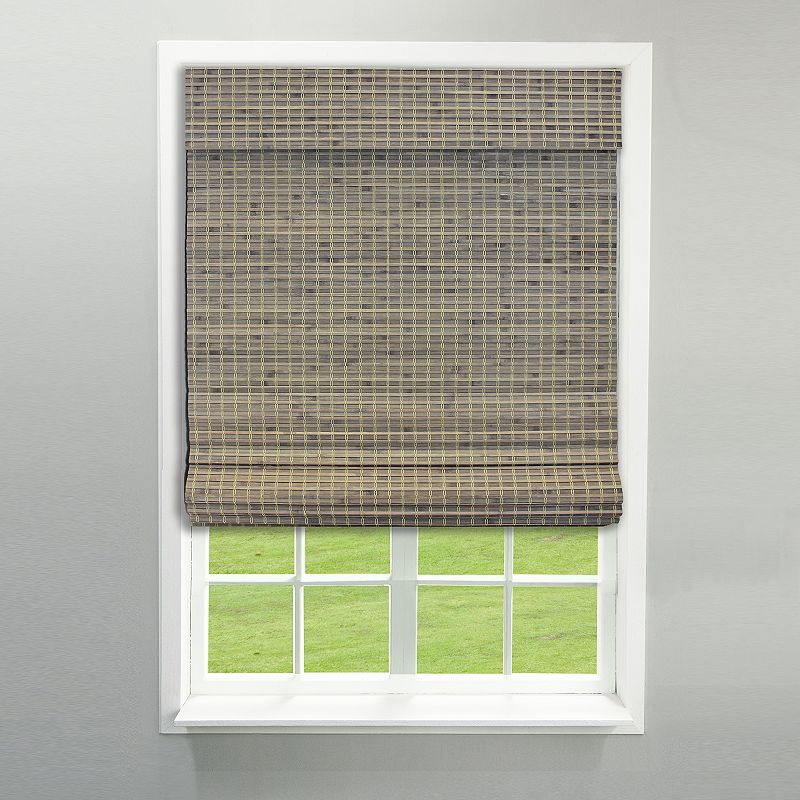 Radiance Cordless Privacy Weave Roman Shade, Driftwood