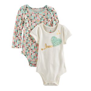 Baby Girl Baby Starters 2-pk. Geometric Print & 