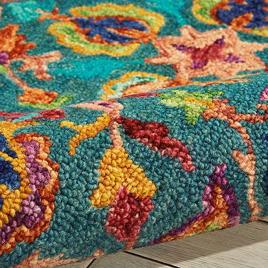 Nourison Vivid Floral Wool Rug