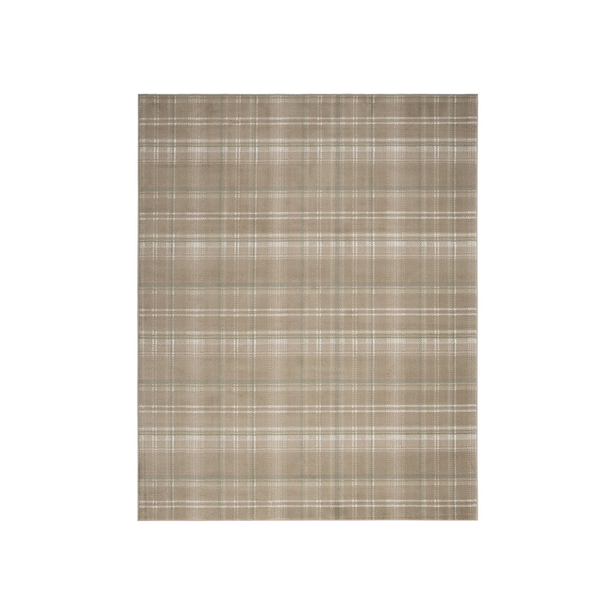 Nourison Grafix Plaid Area Rug, Brown