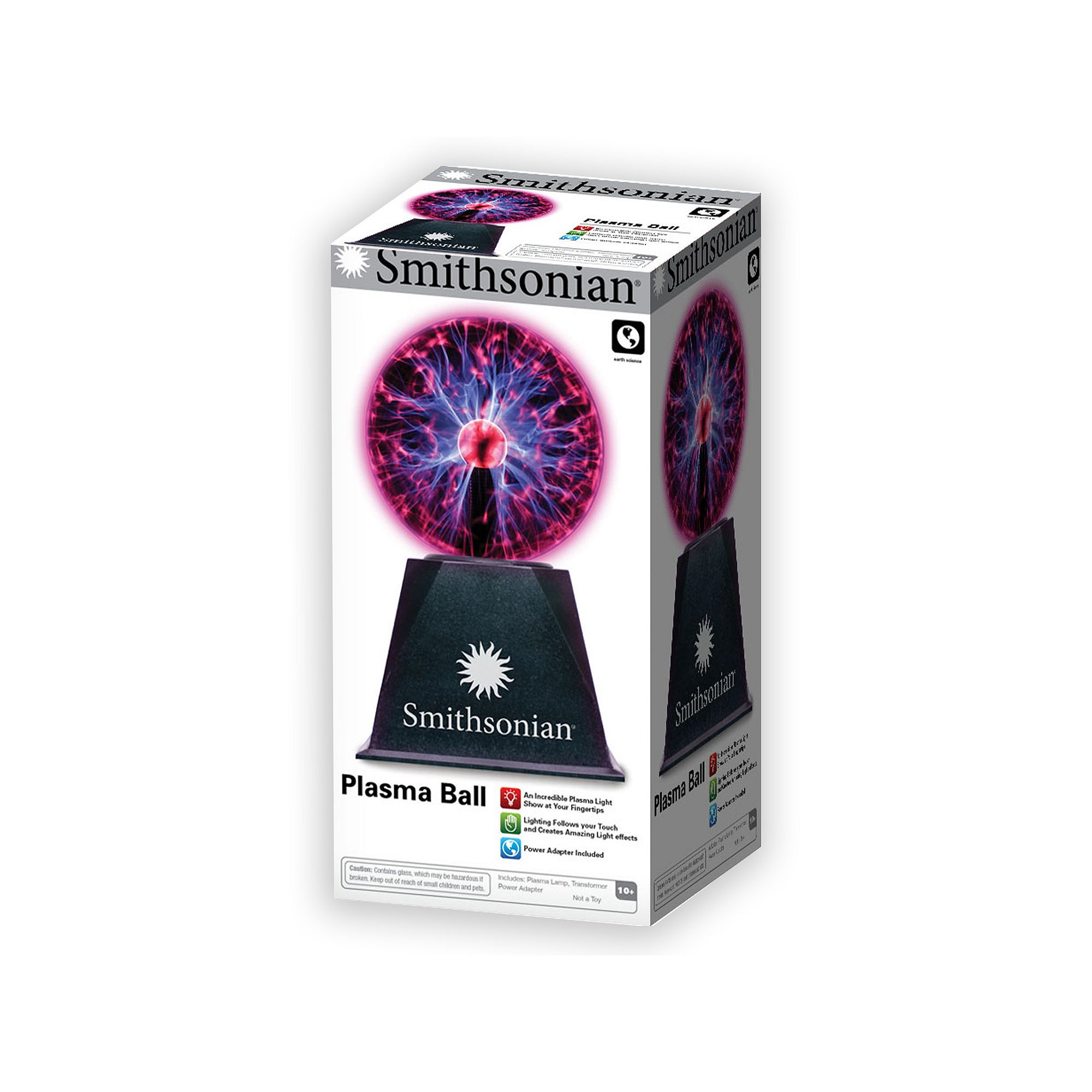 Smithsonian 5 Plug-In Plasma Ball, Black