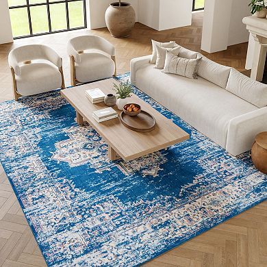 Nourison Grafix Distressed Vintage Medallion Rug
