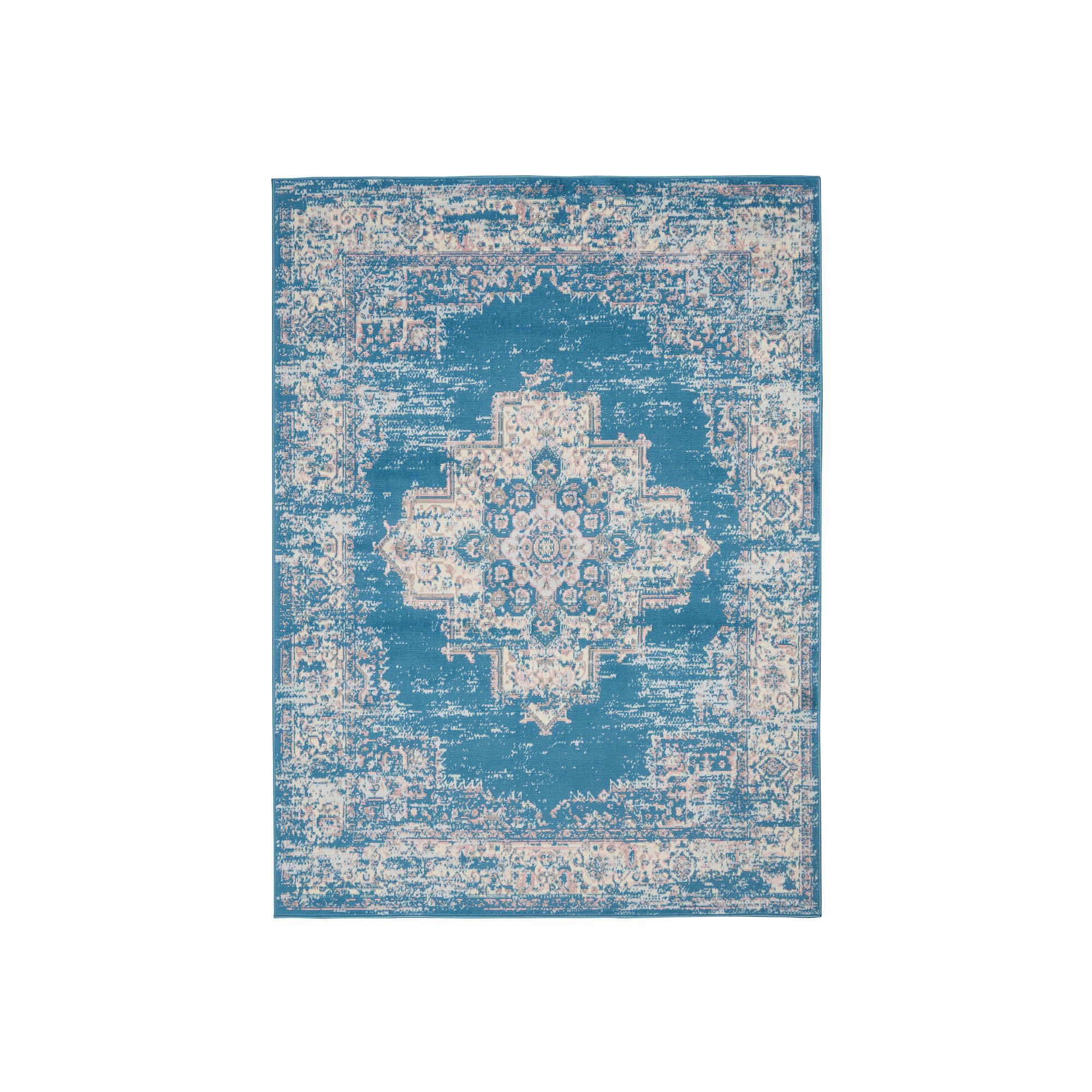 Nourison Grafix Distressed Vintage Medallion Rug, Blue