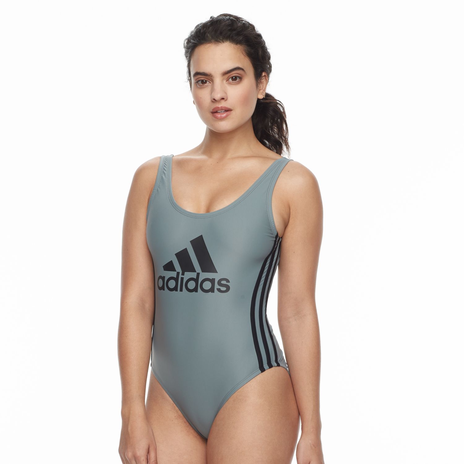 adidas Core Solid Logo One-Piece Swimsuit