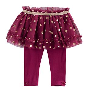 Baby Girl Baby Starters Foil Flower Tutu Leggings