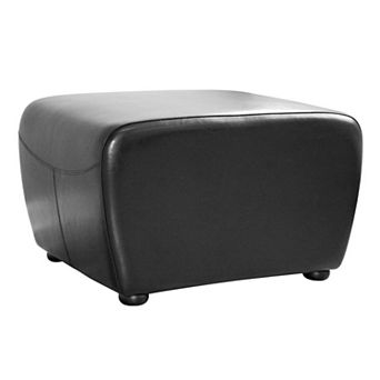 Baxton Studio Contemporary Faux-Leather Ottoman