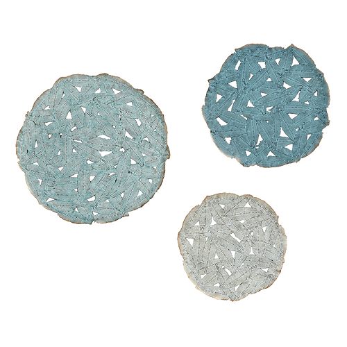 Madison Park Rosalie Blue Iron Wall Decor 3piece Set
