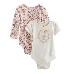 Baby Girl Baby Starters 2-pk. Floral Bodysuits