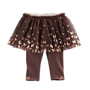 Baby Girl Baby Starters Foil Butterfly Tutu Leggings