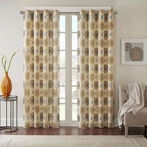 Madison Park Perugia Medallion Linen Blend Curtain