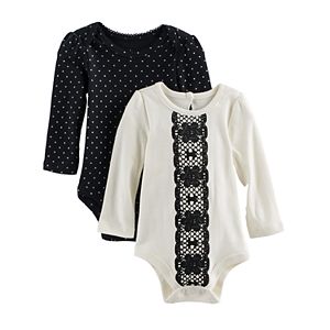 Baby Girl Baby Starters 2-pk. Lace Print Bodysuits