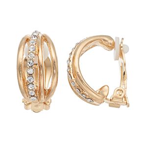 Dana Buchman Multi Row Clip On C Hoop Earrings