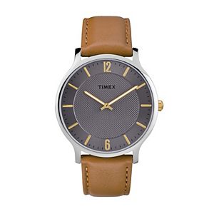 Timex Men's Metropolitan Skyline Leather Watch - TW2R49700JT