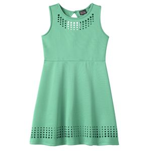 Girls Plus Size Lilt Laser Cut Skater Dress