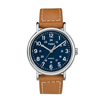 Timex® Unisex Weekender Leather Watch - TW2R42500JT