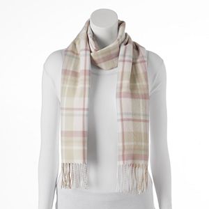 Softer Than Cashmere Plaid Fringed Oblong Scarf