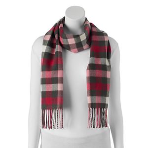 Softer Than Cashmere Buffalo Check Fringed Oblong Scarf