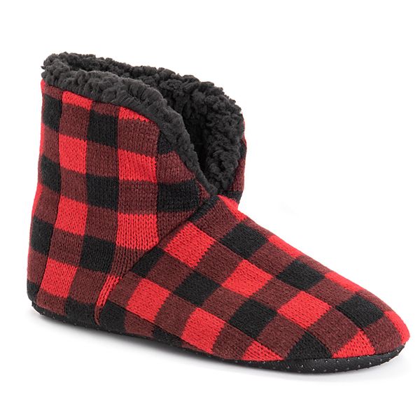 muk luks men's nordic knit bootie slipper socks