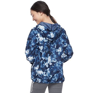 Juniors' SO® Hooded Graphic Windbreaker Jacket