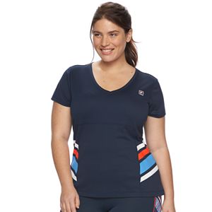 Plus Size FILA SPORT® Heritage Colorblock V-Neck Workout Tee