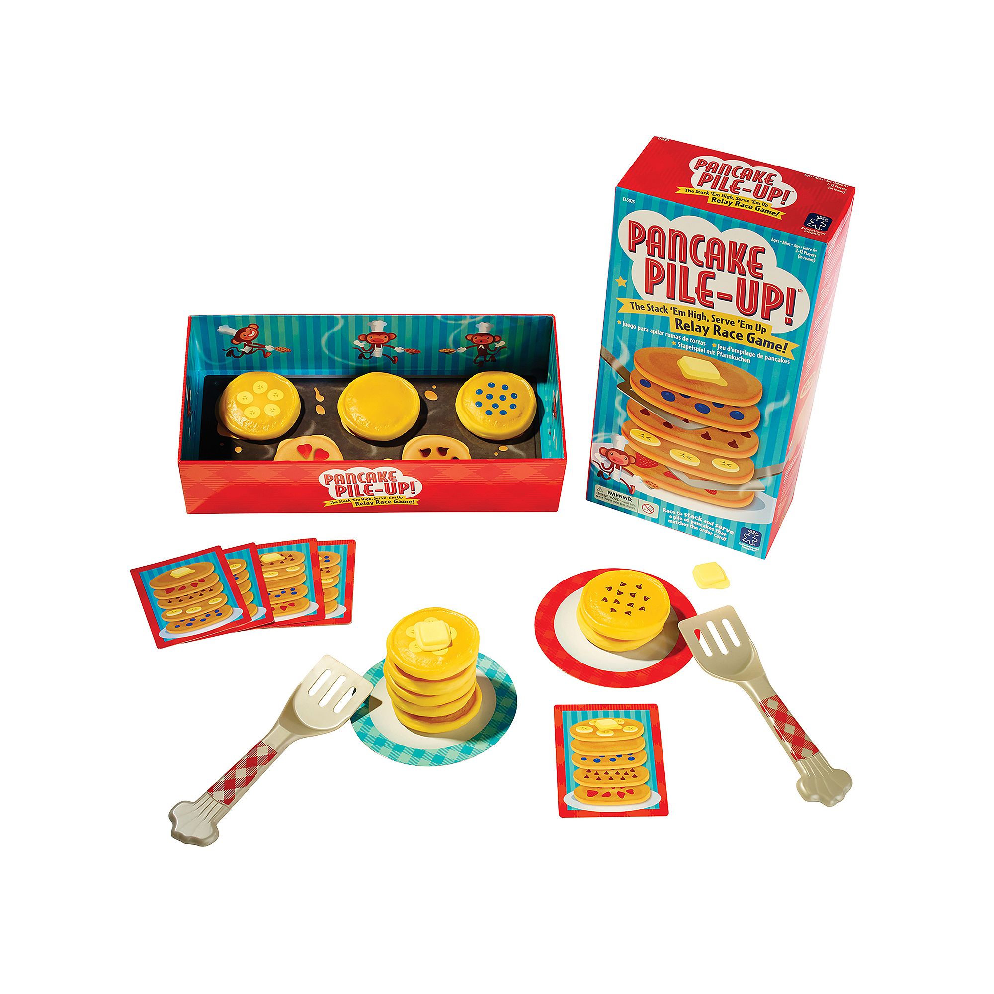 Educational Insights Pancake Pile-Up Relay Race Kids Game, Color