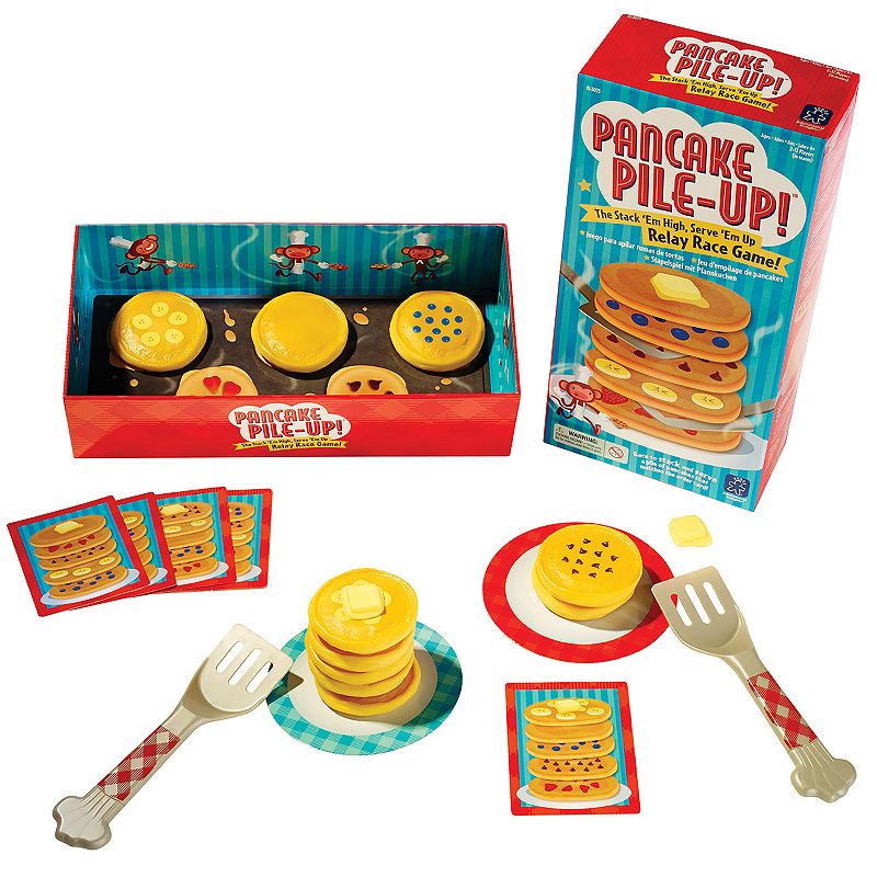 Learning Resources Pancake Pile-Up Relay Race Kids Game, Multicolor
