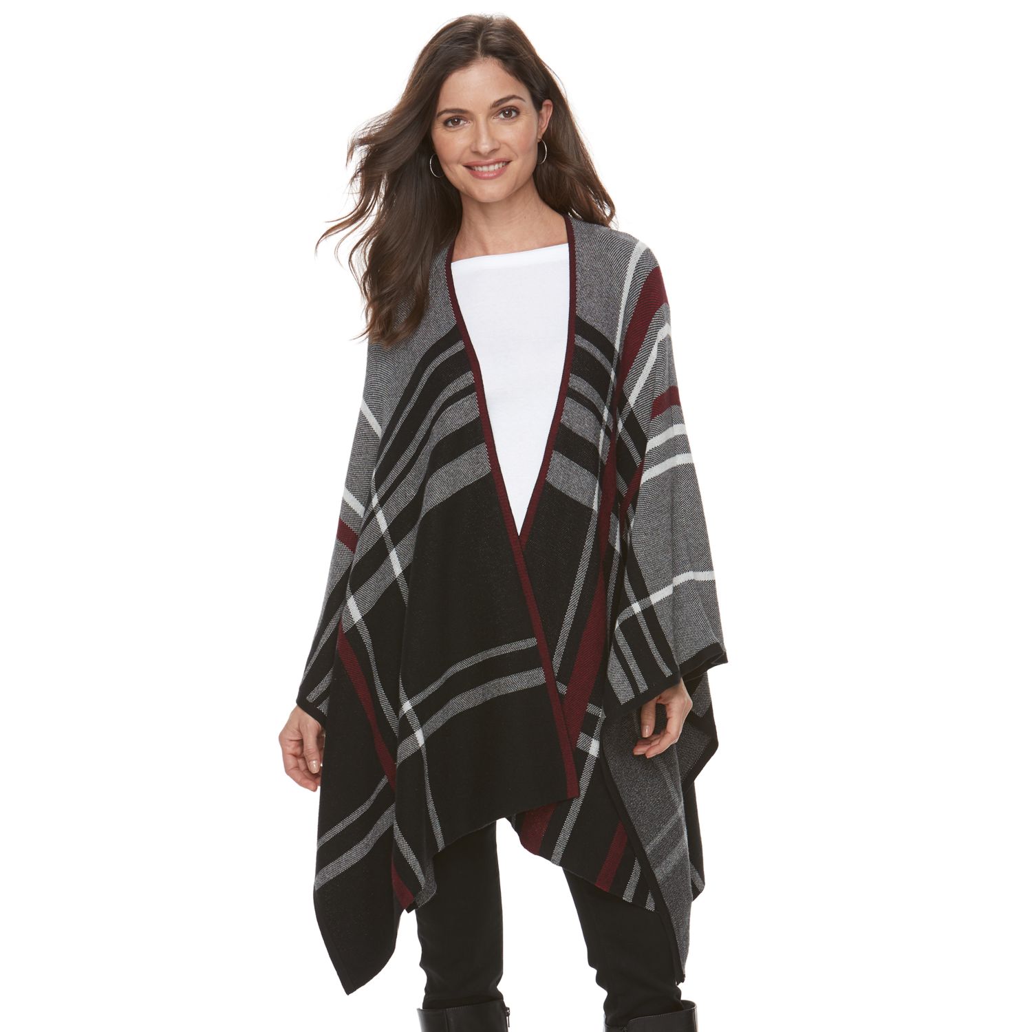 plaid wrap cardigan