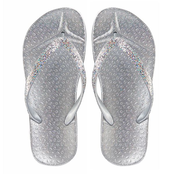 Women's glitter flip on sale flops