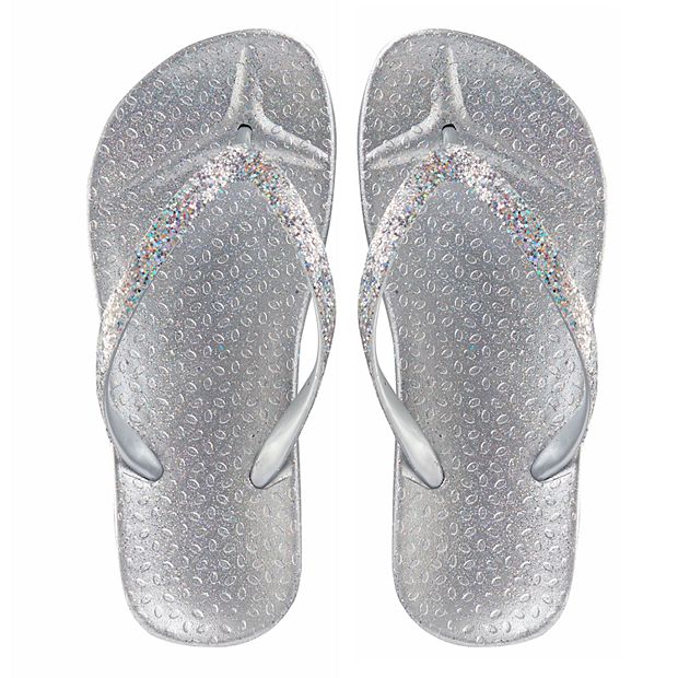 Girls 4 16 Elli by Capelli Glitter Jelly Flip Flops