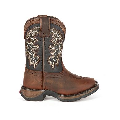 Lil Durango Boys' Full Grain Saddle Western Boots