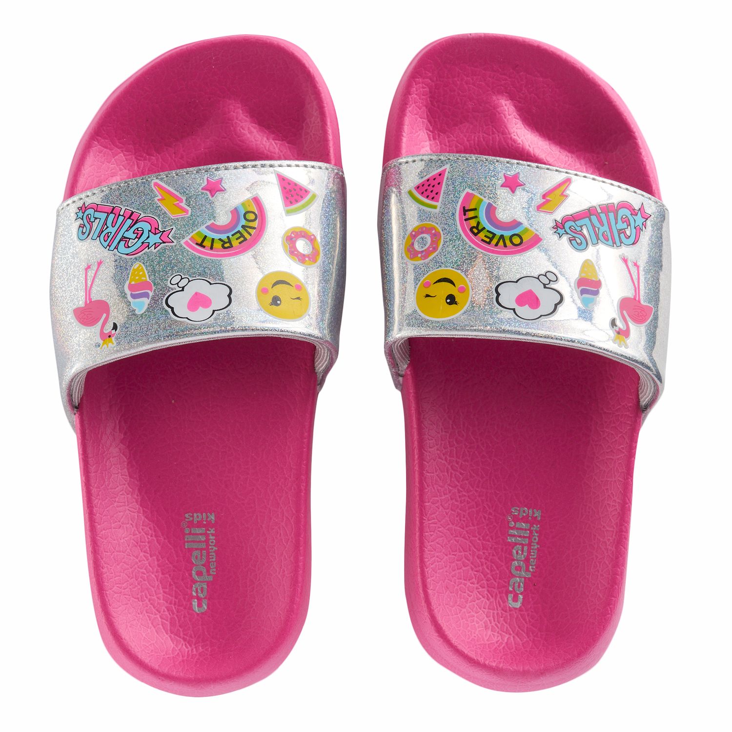 pink holographic slides