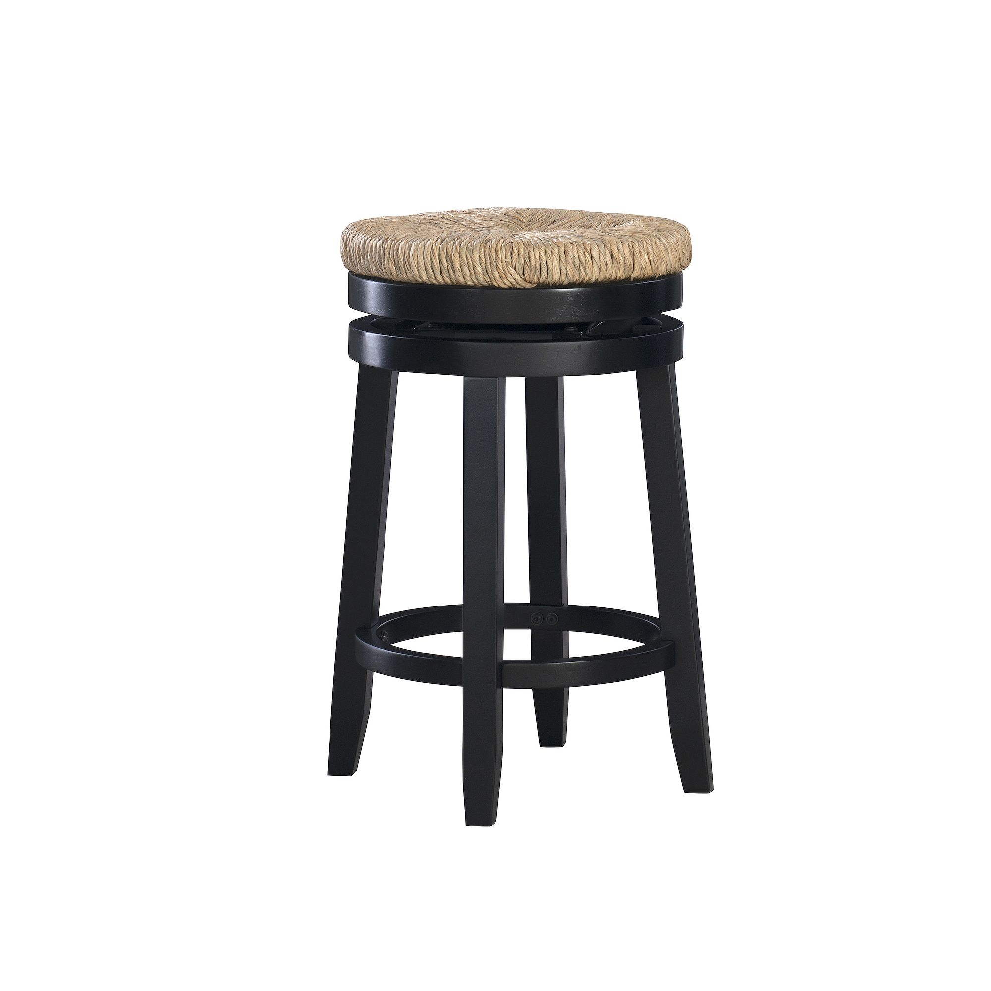 Linon Maya Swivel Counter Stool, Black